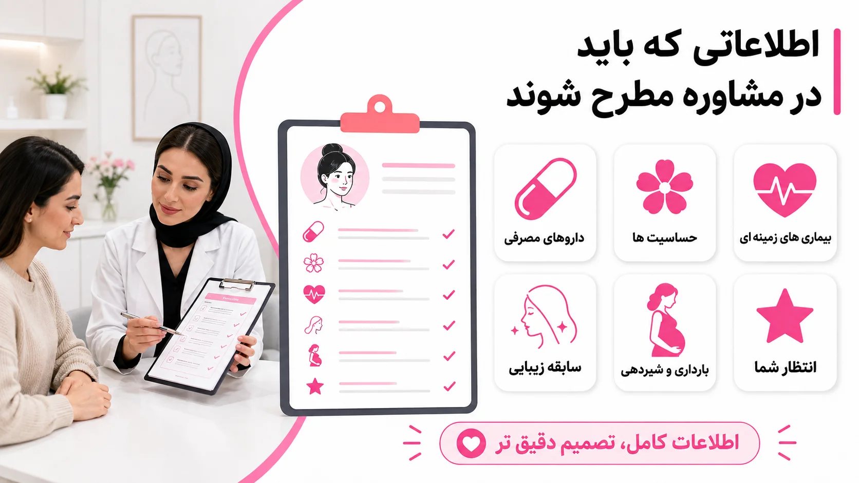 اطلاعاتی که باید در مشاوره مطرح شوند