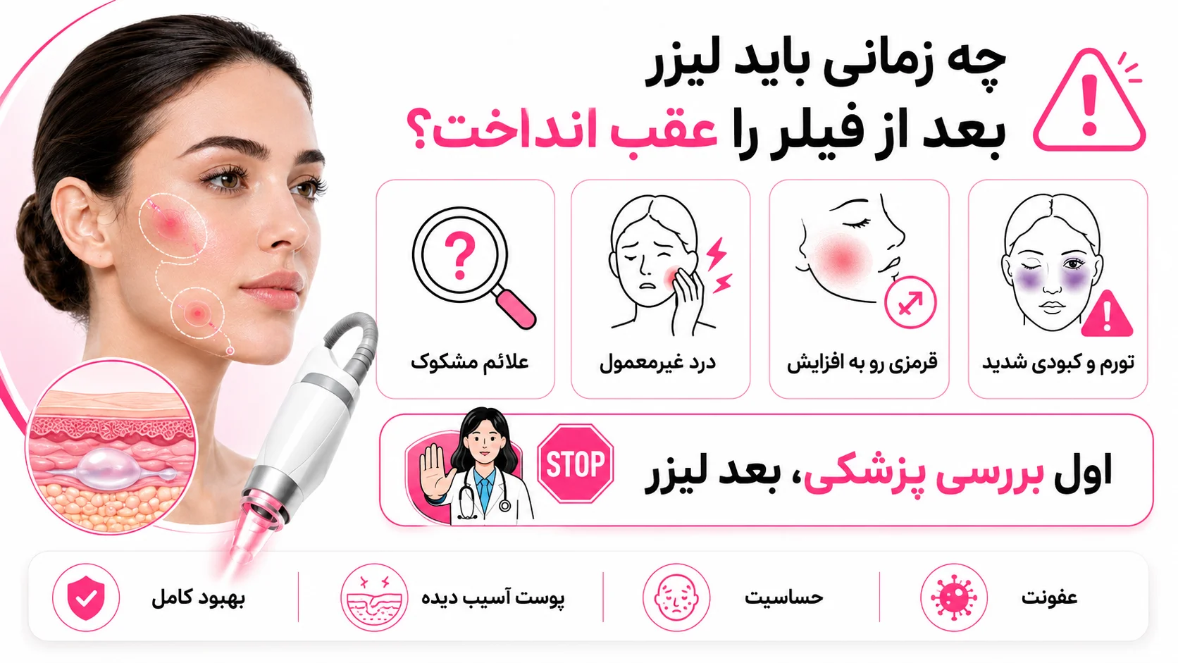 چه زمانی باید لیزر بعد از فیلر را عقب انداخت؟