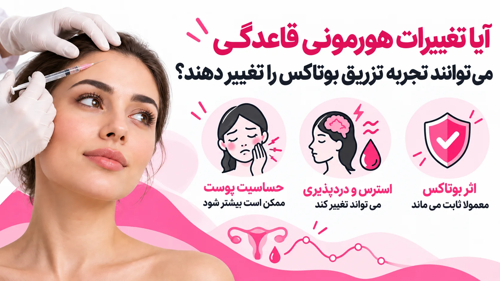 آیا تغییرات هورمونی قاعدگی می توانند تجربه تزریق بوتاکس را تغییر دهند؟