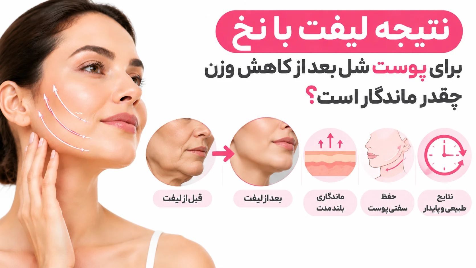 نتیجه لیفت با نخ برای پوست شل بعد از کاهش وزن چقدر ماندگار است؟