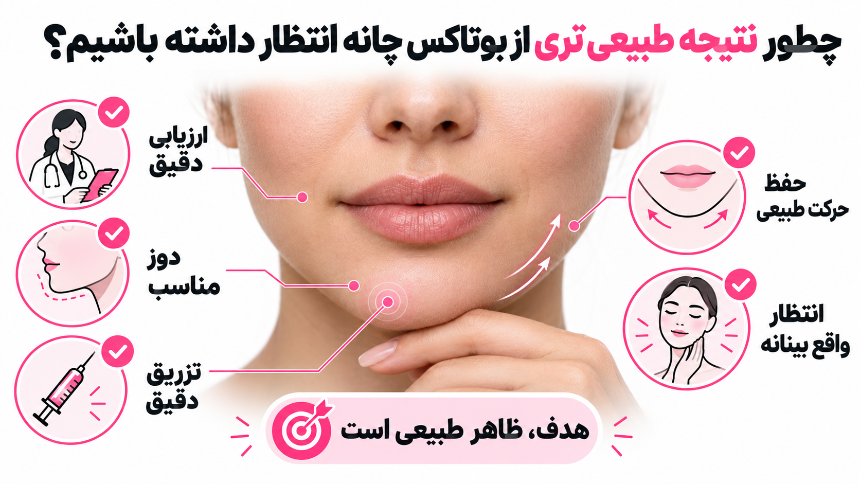 چطور نتیجه طبیعی تری از بوتاکس چانه انتظار داشته باشیم؟